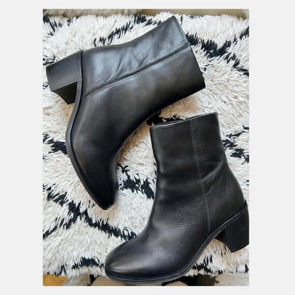 ANTHROPOLOGIE - Leather Heeled Ankle Boots - Picture 7 of 7